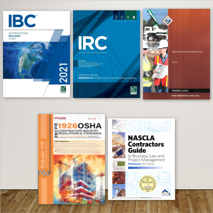 Complete Book Set for the Tennessee BC-b, Small Commercial Contractor Exam