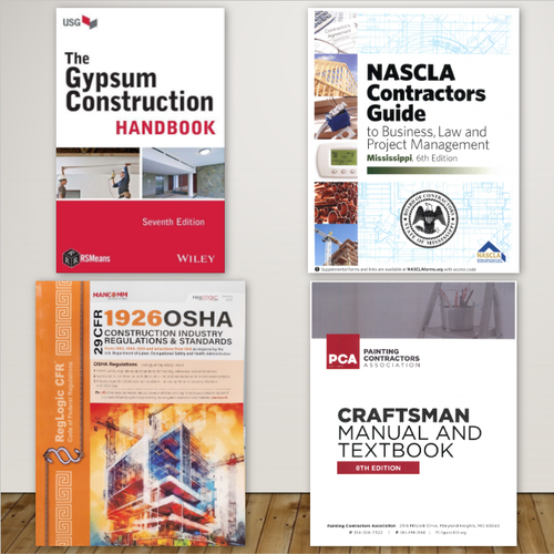 Complete Book Set for the Mississippi Painting and Wall Covering Contractor Exam.
