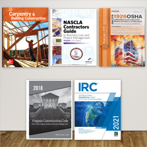 Virginia Residential Building Contractor PSI Exam Book Set