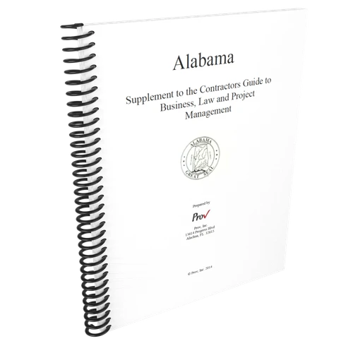 Alabama Supplement to the Contractors Guide to Business, Law and Project Management