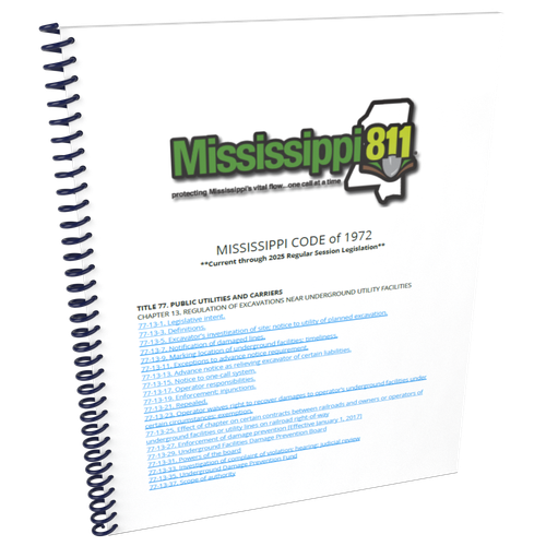 State of Mississippi Regulation of Excavation: Mississippi 811