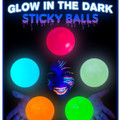 Sticky Ball Glow in the Dark Vending Capsules 2 inch Display Card