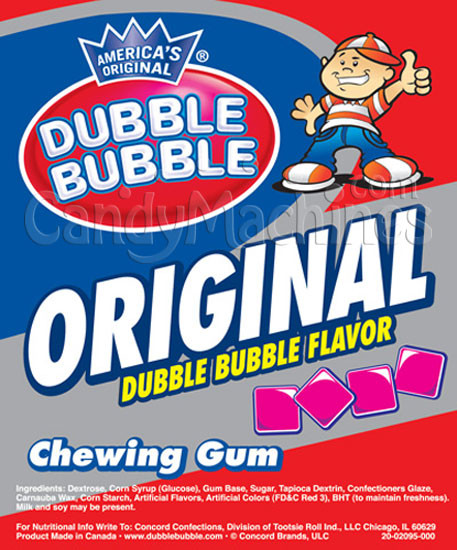 Dubble Bubble Original 1928 Gum Tabs (9000 ct) | CandyMachines.com