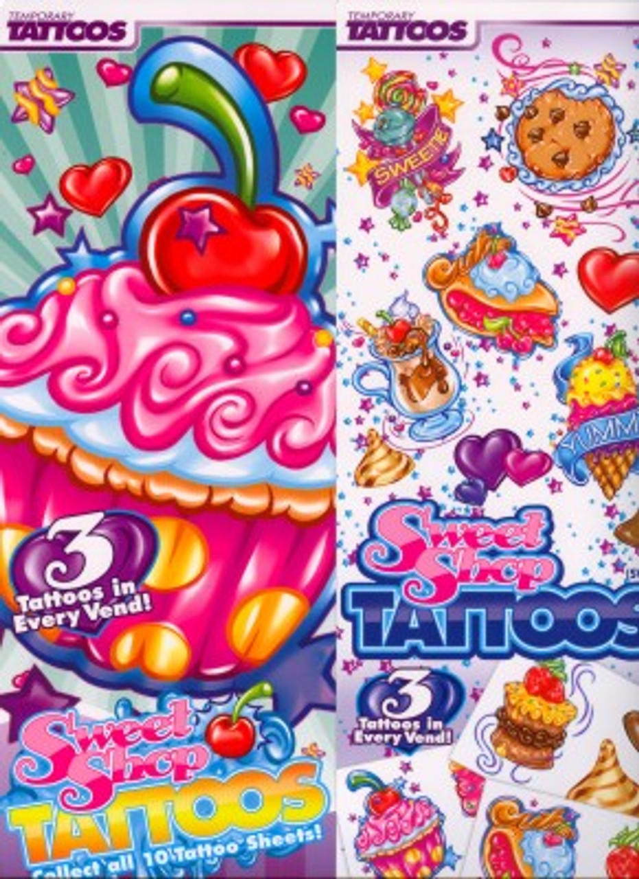 Sweet Shop Temporary Vending Tattoos - CandyMachines.com