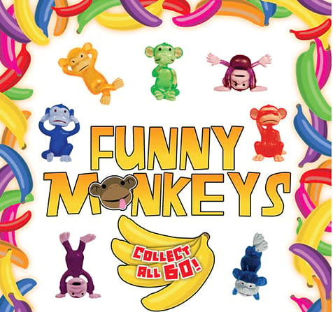 Funny Monkeys Vending Capsules (1-inch) 250 ct - CandyMachines.com