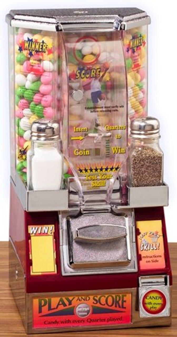25 Cent Candy Machine Game with 2 Key Play and Score Basketball Test Your  Skill