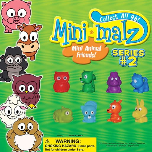 Mini Malz Animals 2 Vending Capsules (2-inch) 250 ct