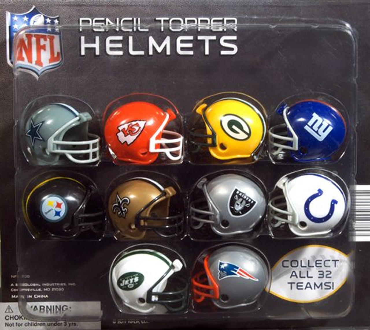 nfl pencil topper helmets