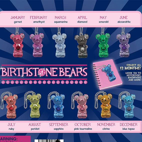 Birthstone Bears Vending Capsules (2-inch) 250 ct - CandyMachines.com