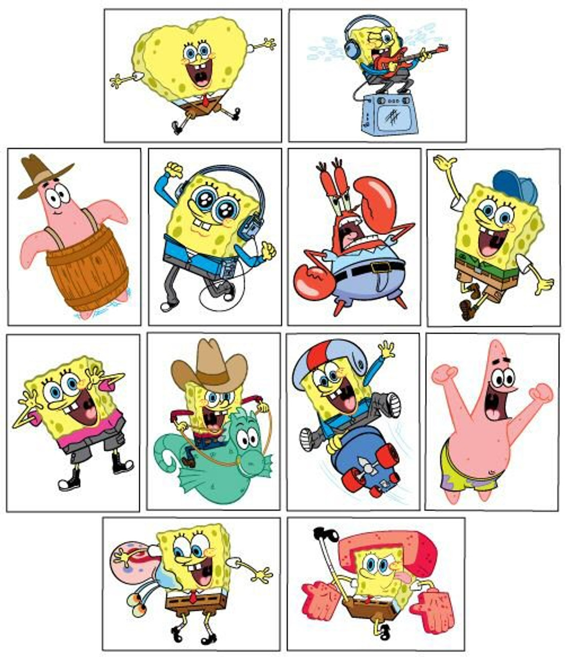 SpongeBob SquarePants Mini Tattoos  AA Global Industries