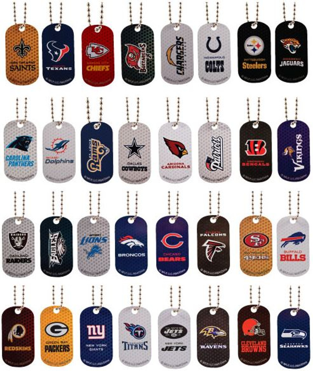 NFL Dog Tags Vending Capsules (2inch)