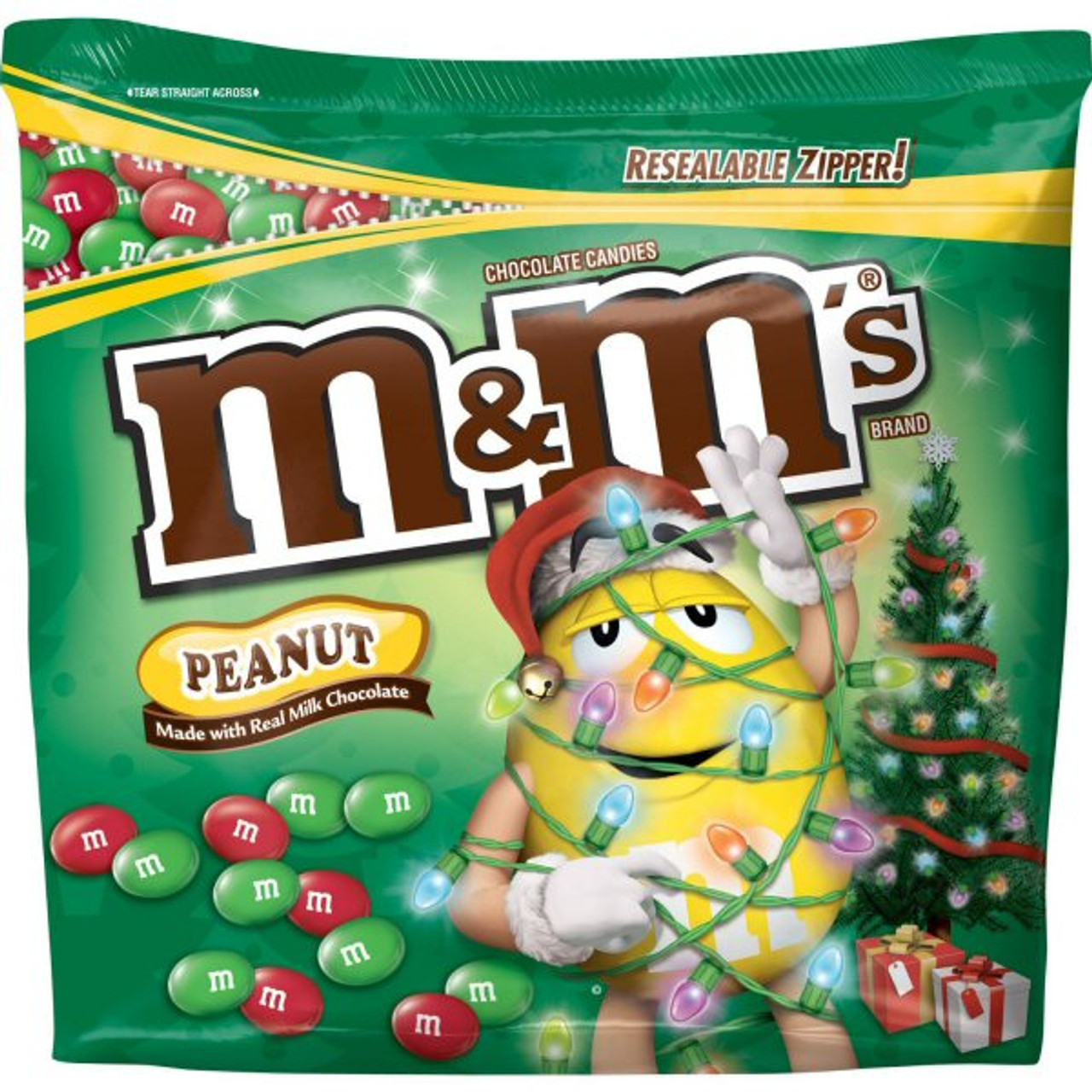 M&M'S Peanut Green Chocolate Candy - 2Lbs Of Bulk Candy In