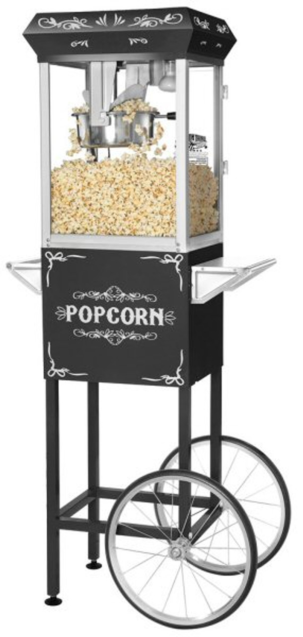 Great Northern Popcorn 8 oz. Foundation Style Popcorn Popper Machine Cart - Red