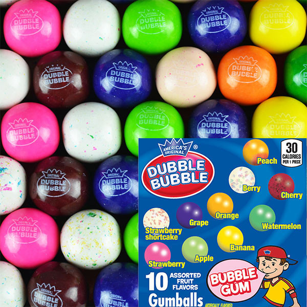 Assorted 10 Color Mix Vending Gumballs (1-inch /850 ct