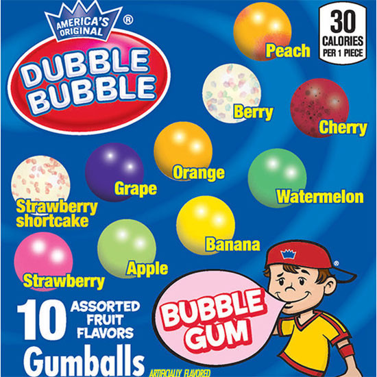 Assorted 10 Color Mix Vending Gumballs (1-inch /850 ct