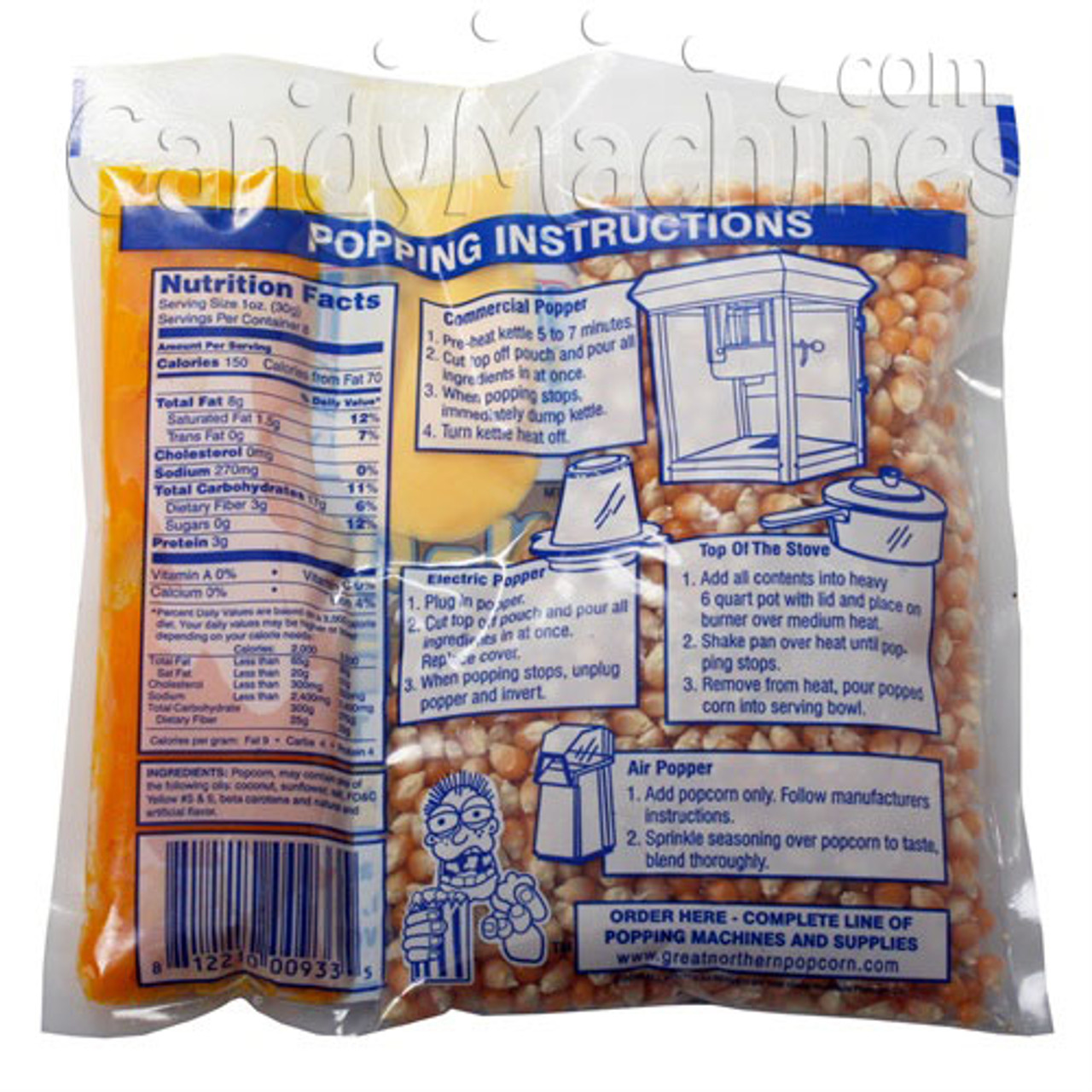 2.5 Oz. All-N-One Premium Tri-Pak Portion Popcorn - 24 Pack