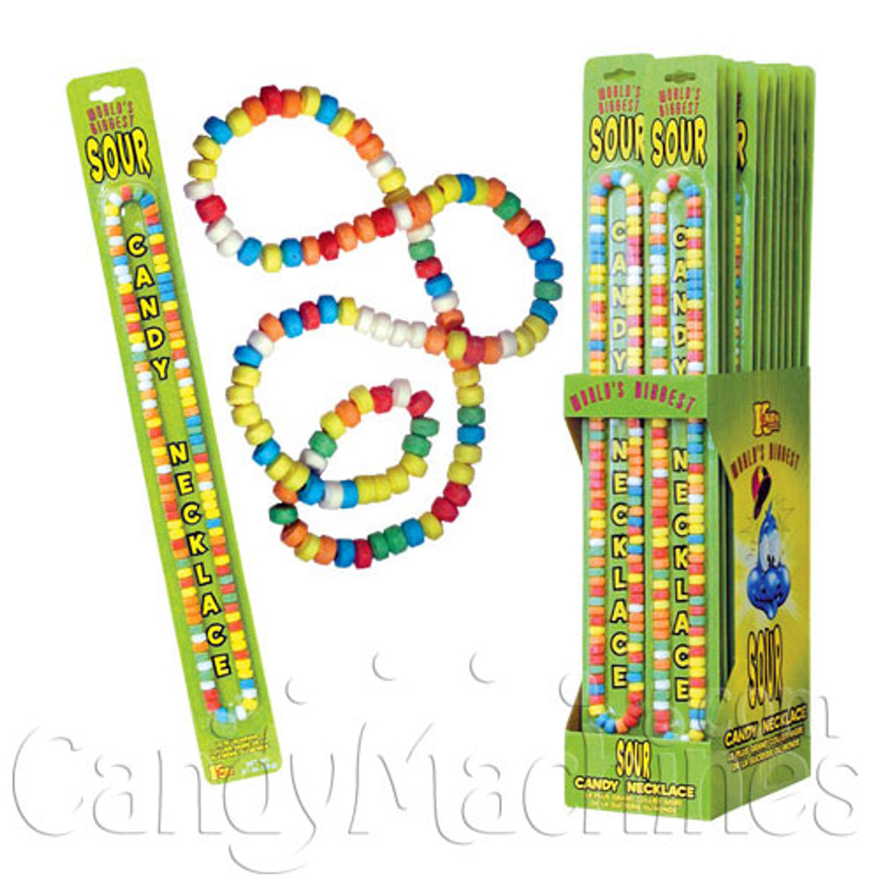 World's Biggest Sour Candy Necklace (24 pieces) - CandyMachines.com