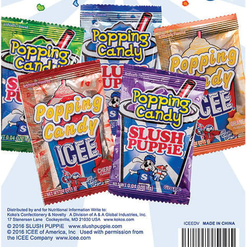 Icee & Slush Puppie Popping Candy Vending Capsules (1-inch) 250 ct