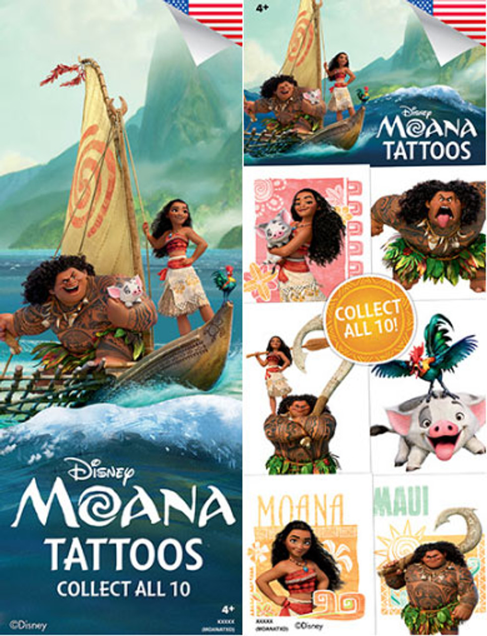 Disney Moana Vending Tattoos - CandyMachines.com