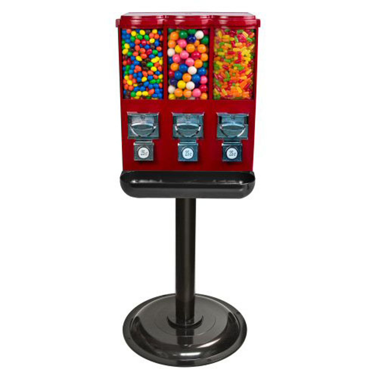 Imported Triple Gumball Candy Vending Machine Locks and Keys Set