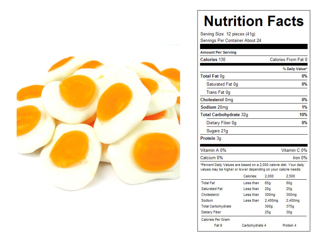 Mini Gummy Fried Eggs 2.2 lb. Bulk Bag