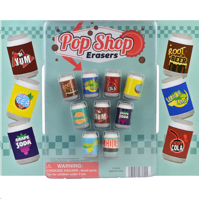 Pop Shop Erasers Vending Capsules (2-inch) - CandyMachines.com