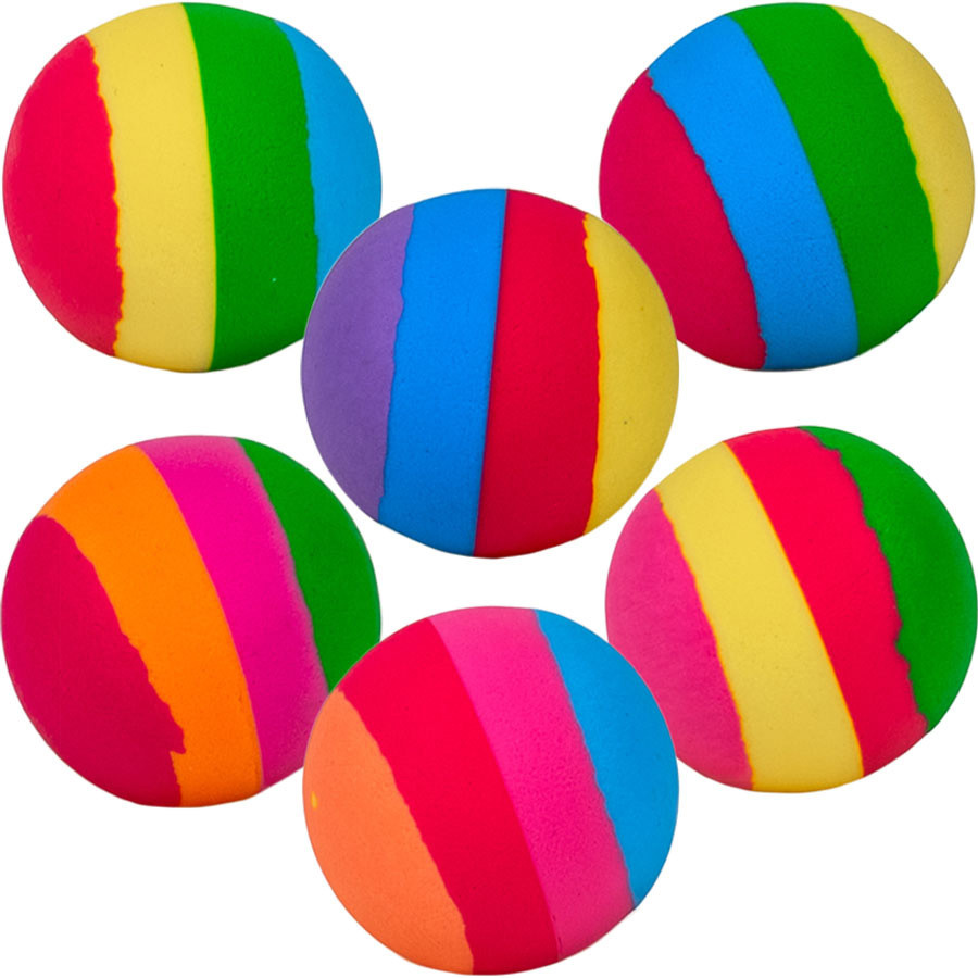 4 Color Rainbow 32mm Super Bouncy Balls 100 ct CandyMachines