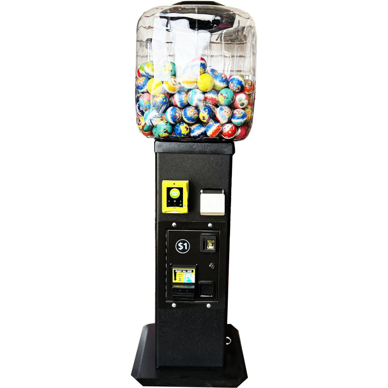 Denest Candy Nut Bulk Vending Machine with Key Two Colors Optional Yellow/Blue, Women's, Size: One Size