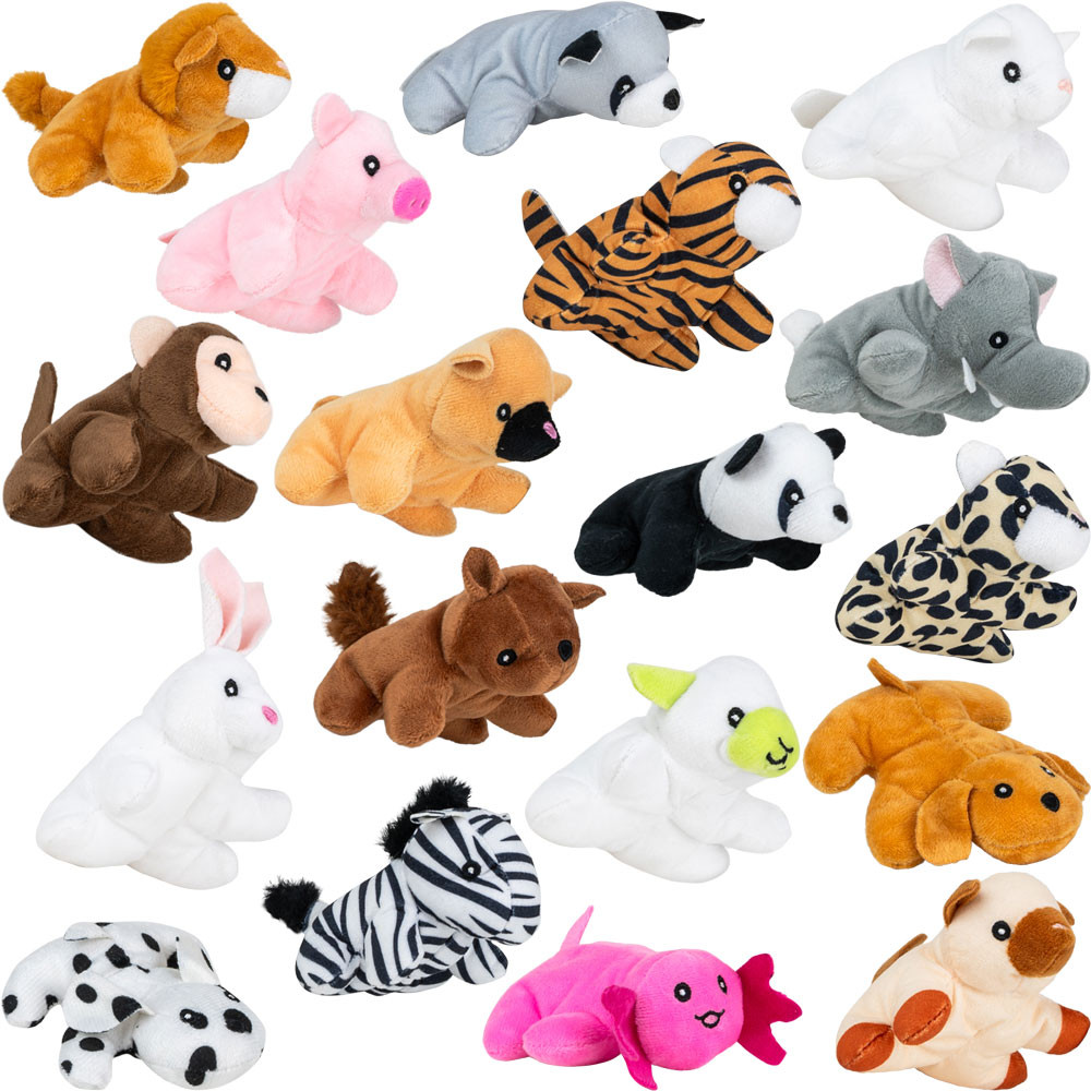 Applause　ぬいぐるみ　アニマル　4体 Mini Laying Animal 4in Asst (270pcs)