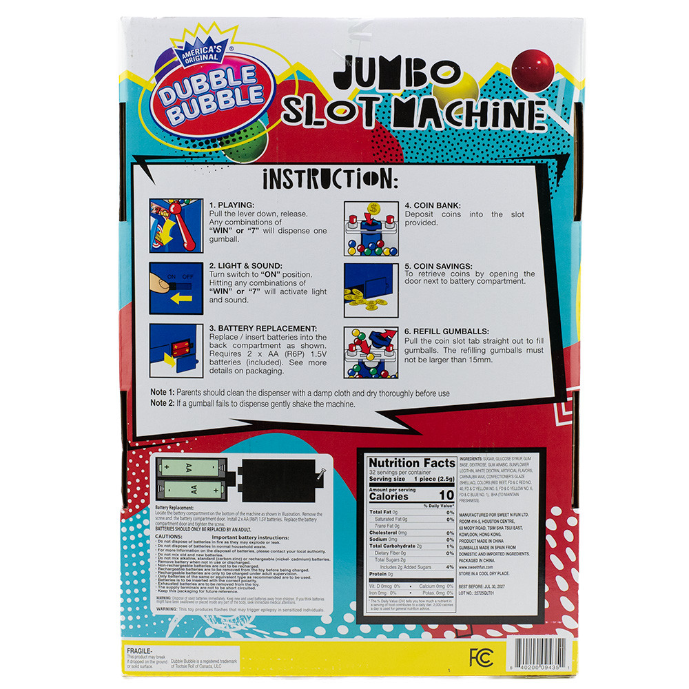 Dubble Bubble® Giant Slot Gumball Machine