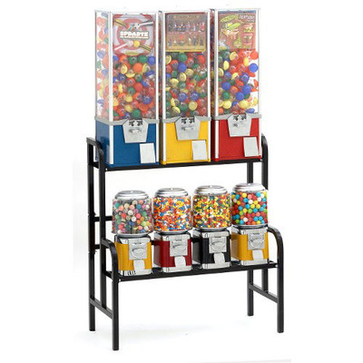 DENEST Candy Nut Bulk Vending Machine With Key Two Colors Optional  Yellow/Blue 