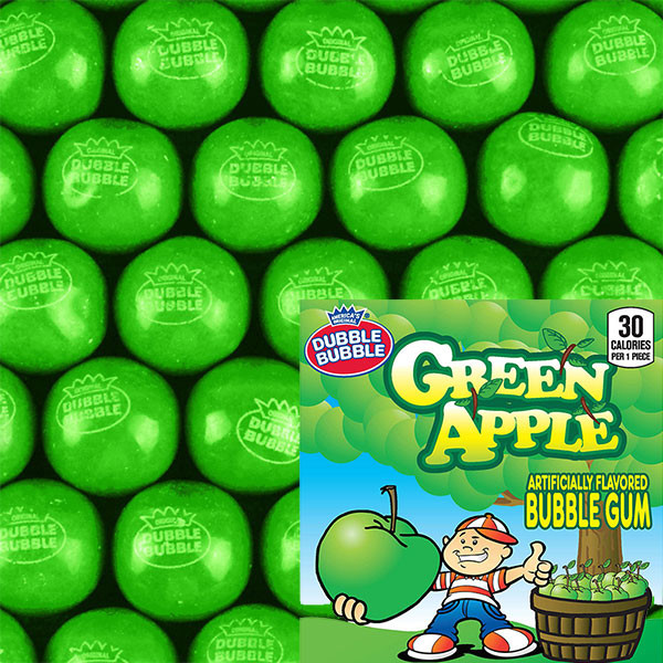 Green Apple Vending Gumballs (1-inch /850 ct) | CandyMachines.com