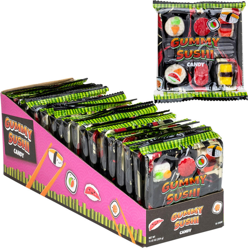 Gummy Sushi Candy w/Display Box (18 count)