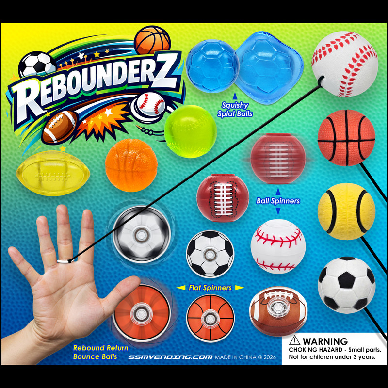 Rebounderz Mix Vending Capsules (2 inch) 250 ct