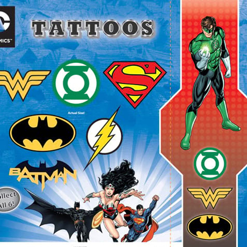 DC Comics Logo Tattoos Vending Capsules (1 inch) 250 ct DC Comics Logo Tattoos Vending Capsules (1 inch) 250 ct