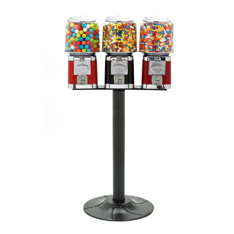 Rhino Classic Metal Three Head Bulk Vending Machines with Stand Rhino Classic Metal Three Head Bulk Vending Machines with Stand