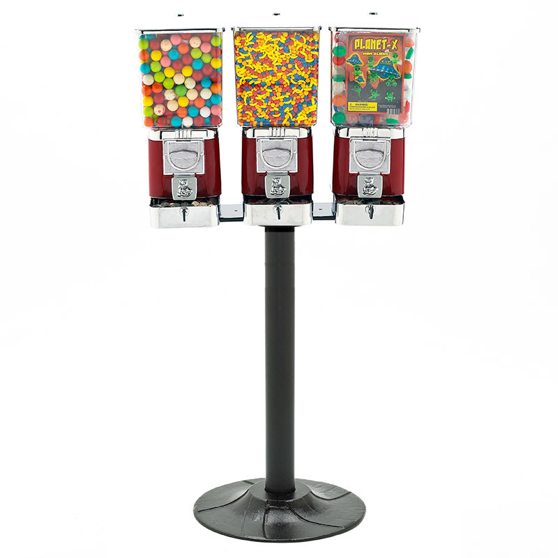 Rhino Pro Metal Three Head Bulk Vending Machines with Stand Rhino Pro Metal Three Head Bulk Vending Machines with Stand