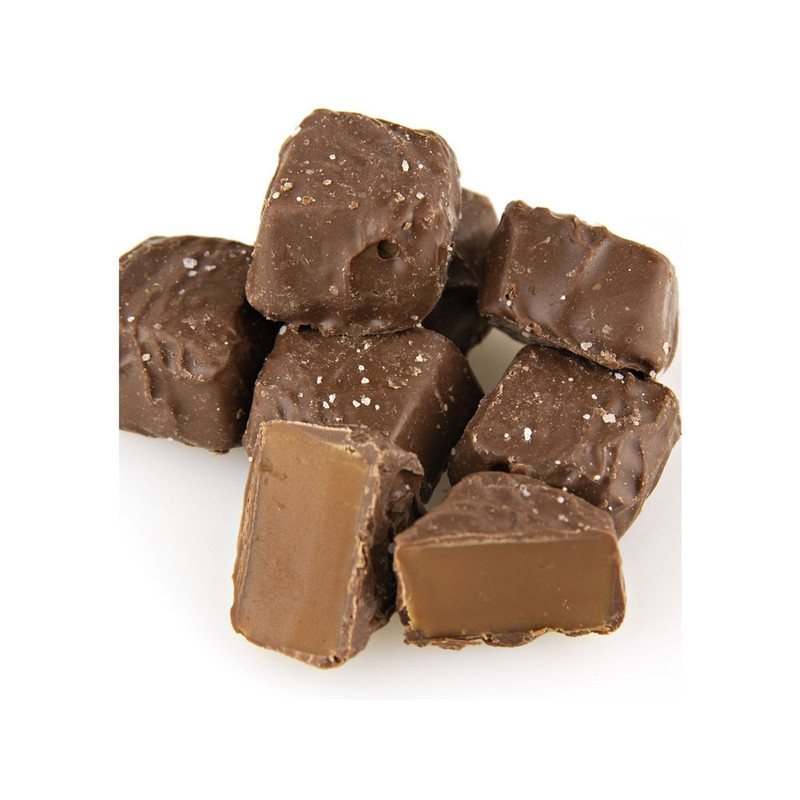 Milk Chocolate Vanilla Caramels with Sea Salt Bulk Candy 5 lbs Milk Chocolate Vanilla Caramels with Sea Salt Bulk Candy 5 lbs