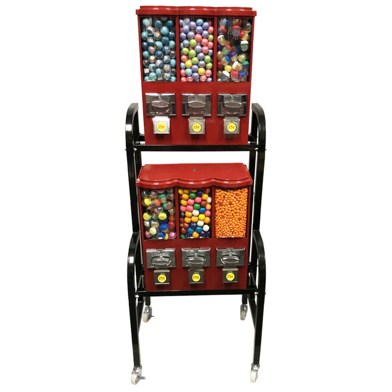 Square Beaver 6 Way Gumball Machine Rack | Beaver Vending