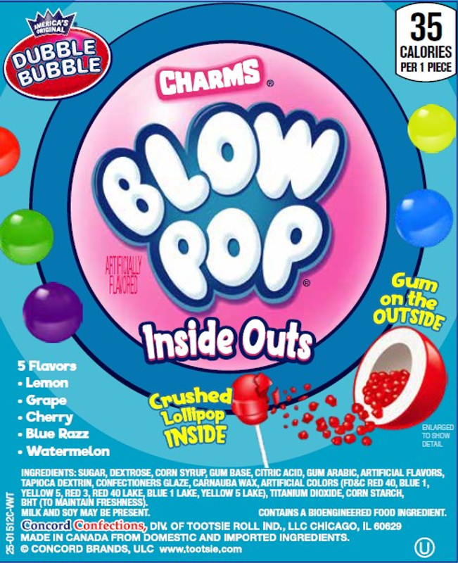 Blow Pop Gumballs (1-inch) 850 ct Blow Pop Gumballs (1-inch) 850 ct