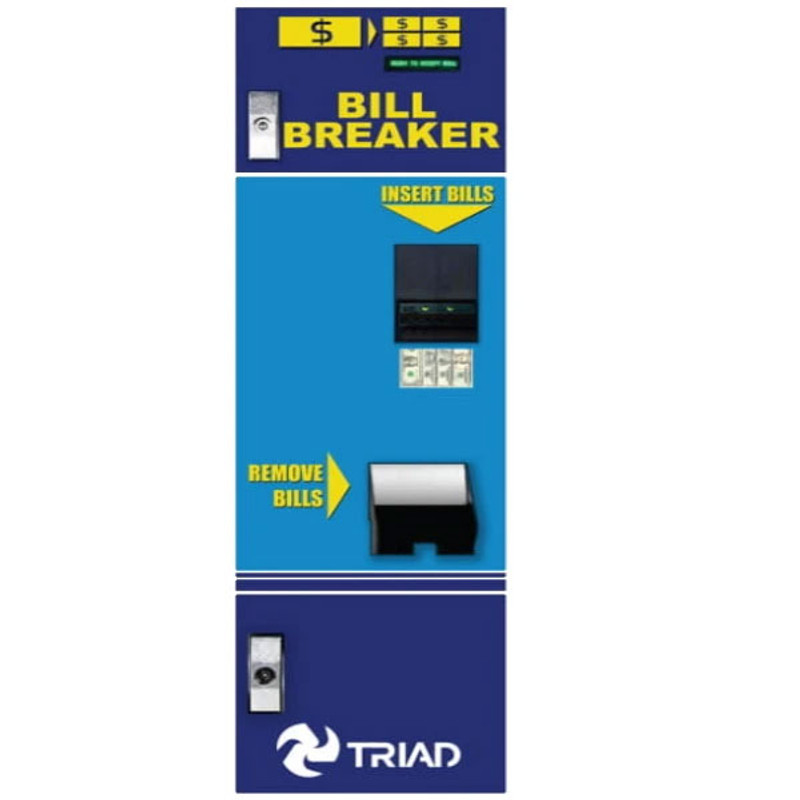 Triad 500FL Triple Front Load Bill Breaker Machine Triad 500FL Triple Front Load Bill Breaker Machine