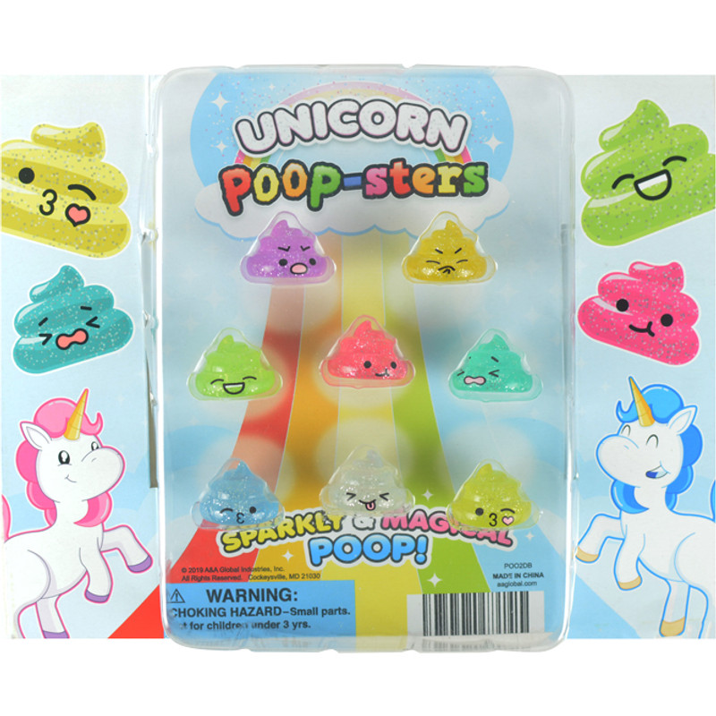 Unicorn Poop Emojis Vending Capsules 2 inch