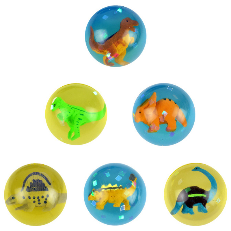 Dino 3-D 45mm High Bounce Balls - 12ct Dino 3-D 45mm High Bounce Balls - 12ct