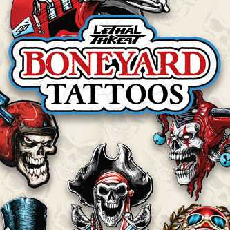 Boneyard Skull Temporary Tattoos