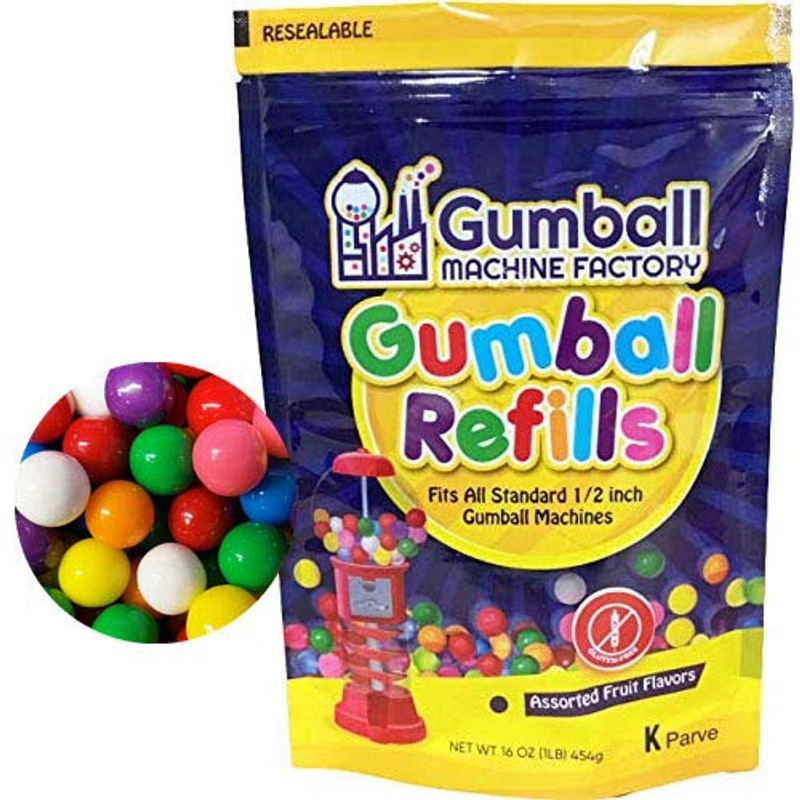 Assorted Fruit Flavored Bubble Gum 1 pound