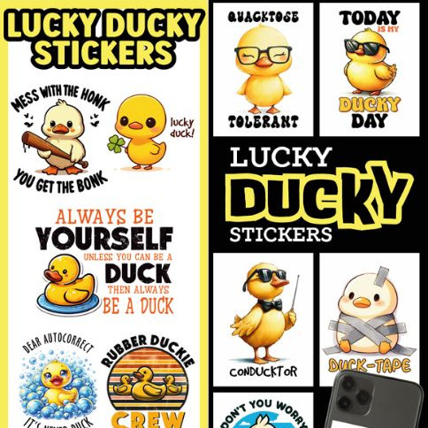 Lucky Ducky Stickers (300 ct)