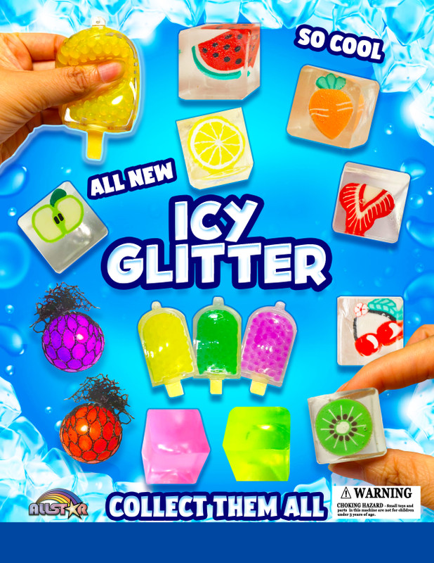 Icy Glitter Vending Capsules (2 inch) 250 ct | Candymachines.com