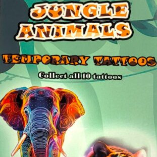 Jungle Animal Temporary Vending Tattoos (300 ct)