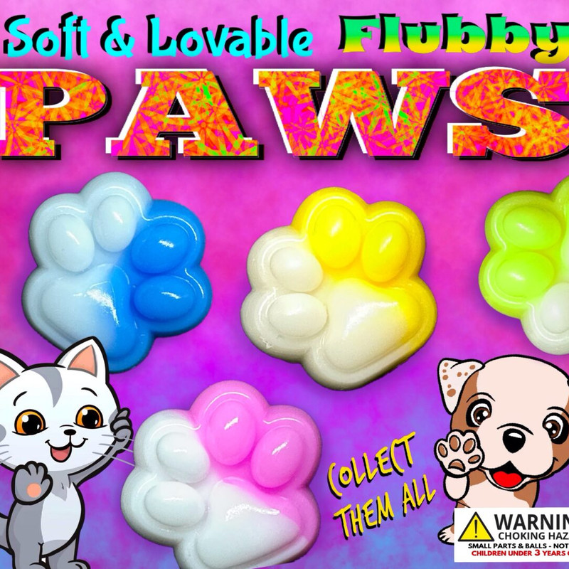 Flubby Paws Vending Capsules (2 inch) 250 ct Flubby Paws Vending Capsules (2 inch) 250 ct