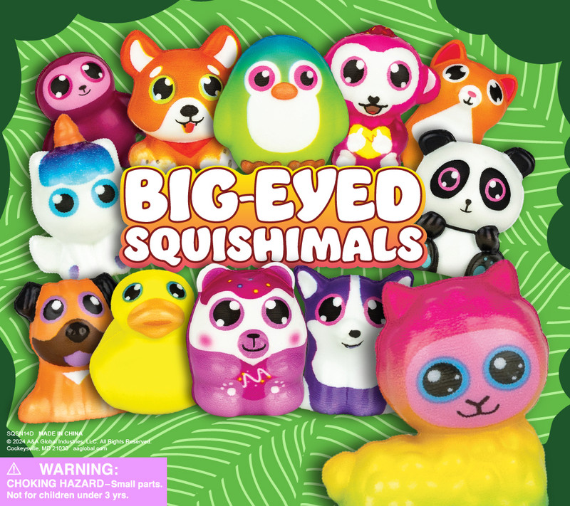 Squishy Big Eye Animal Vending Capsules (2 inch) 250 ct